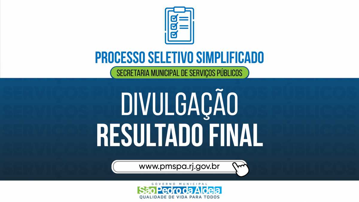 Serviços Públicos Divulga Resultado Final De Processo Seletivo ...