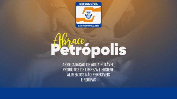 Campanha de donativos Abrace Petrópolis