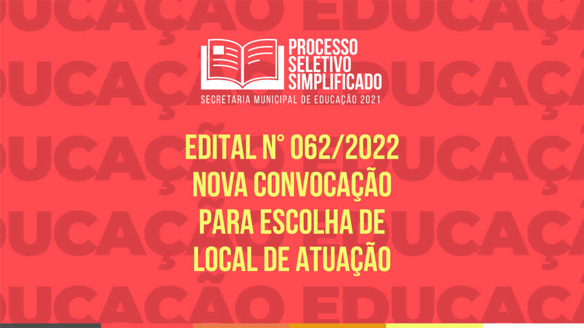 Educação Divulga Vigésima Quinta Convocação Para Escolha De Local De Atuação No Processo 2920