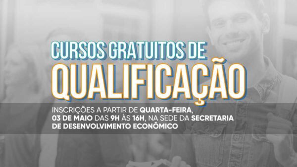 Cursos gratuitos em parceria com o SENAI