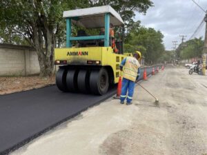 Pavimentação asfáltica da Estrada da Boa Vista/Foto: Agnaldo Ribeiro