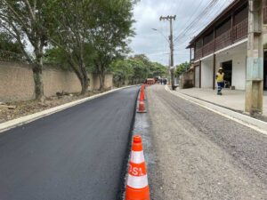 Pavimentação asfáltica da Estrada da Boa Vista/Foto: Agnaldo Ribeiro