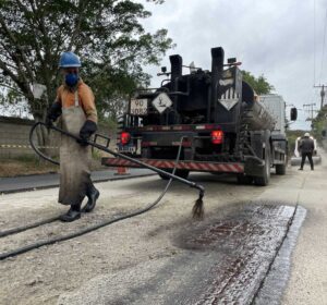 Pavimentação asfáltica da Estrada da Boa Vista/Foto: Agnaldo Ribeiro