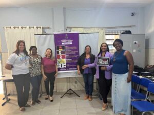 Equipe CEAM (Daniele Coriolano, Fabiana e Coord. Luciana); Regina;