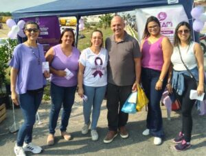 Equipe CEAM (Daniele Meireles, Daniele Coriolano,Luciana Marcia e Nathalia) e Prefeito Fabio do Patel