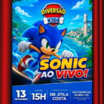 “Sonic ao Vivo” é a atração do Teatro Municipal neste domingo (13)