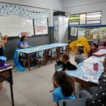 Alunos do bairro Baixo Grande participam de atividades do Programa Saúde na Escola